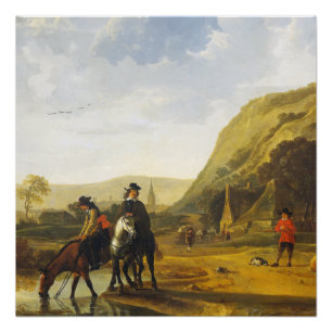 Het landschap van de rivier de Aelbert Cuyp-Poster Perfect Poster