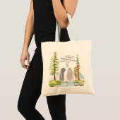 Het Landschap van de waterverf met 2 het Bericht v Tote Bag (Voorkant (product))