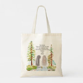 Het Landschap van de waterverf met 2 het Bericht v Tote Bag (Achterkant)