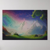 Het landschap van een buitenaardse wereld poster (Voorkant)