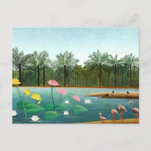 Het landschap van Flamingos Henri Rousseau Briefkaart (Voorkant)