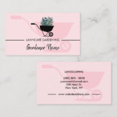 Het landschap van grassen Roze, schattig Visitekaartje (Voorkant / Achterkant)