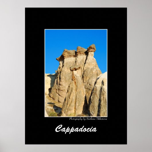 Het landschap van het Poster Cappadocia (Voorkant)