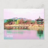 Het landschap van Kyoto bergen toont Japans reizen Briefkaart (Voorkant)