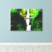 Het landschap van Multnomah-Herfsten Canvas Afdruk (Insitu (Houten vloer))