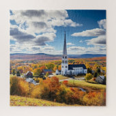Het landschap van New England, herfst, Legpuzzel (Verticaal)