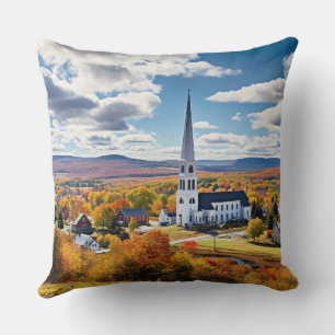 Het landschap van New England in de Herfst Kussen