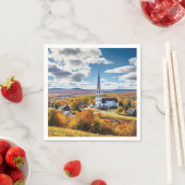 Het landschap van New England in de Herfst Servet (Insitu)