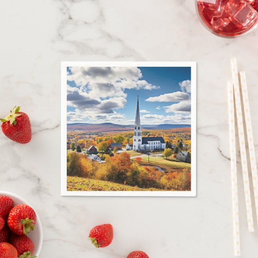 Het landschap van New England in de Herfst Servet (Insitu)