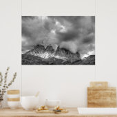 Het landschap van Passo Sellla Poster (Keuken)