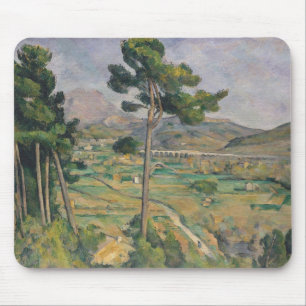 Het Landschap van Paul Cezanne met viaduct Muismat