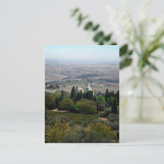Het Landschap van Pienza Briefkaart (Staand voorkant)