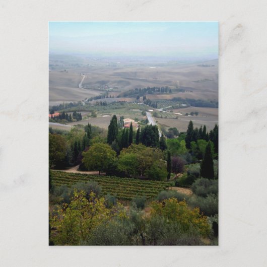 Het Landschap van Pienza Briefkaart (Voorkant)