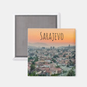 Het landschap van Sarajevo van de bovenste magneet (Voorkant / Achterkant)