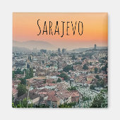 Het landschap van Sarajevo van de bovenste magneet (Voorkant)