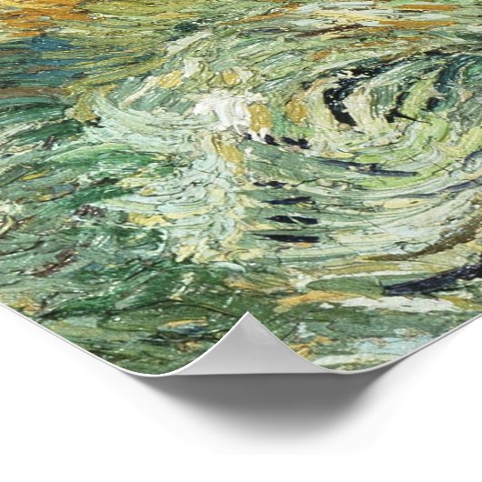 Het landschap van Van Gogh van Saint-Rémy (1889) Poster (Hoek)
