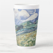 Het landschap Vincent Van Gogh  Kunst Monogrammen Latte Mok (Voorkant)