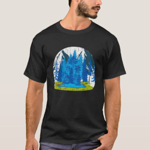 Het landschapsmeer Hiki van de bergachtige bossen T-shirt