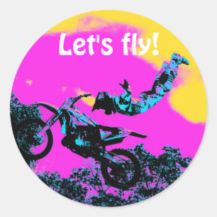Het laten gaan - Freestyle Motocross Stunt Ronde Sticker