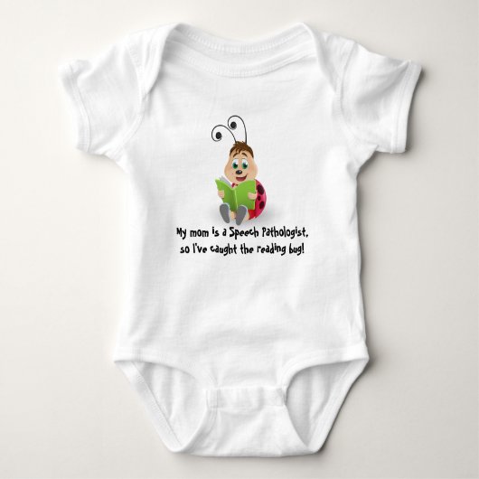 Het leesinsect Mam Speech Patholoog baby Romper (Voorkant)