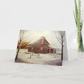 Het Lege Wenskaart van de Cabine van de winter Kaart