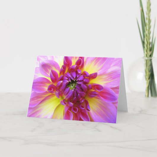Het Lege Wenskaart van de dahlia Kaart (Voorkant)