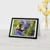 Het Lege Wenskaart van de hommel Kaart (Gele Bloem)