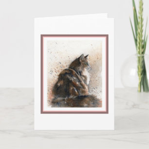 Het Lege Wenskaart van de Kat van de Wasbeer van Kaart
