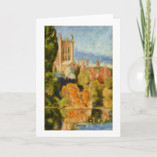 Het Lege Wenskaart van de Kathedraal van Hereford Kaart