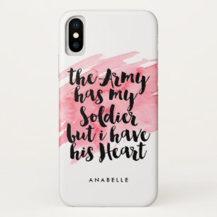 Het leger heeft mijn soldaat maar ik heb zijn hart iPhone x hoesje