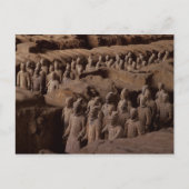 Het Leger van terra cotta strijders in keizer Qin Briefkaart (Voorkant)