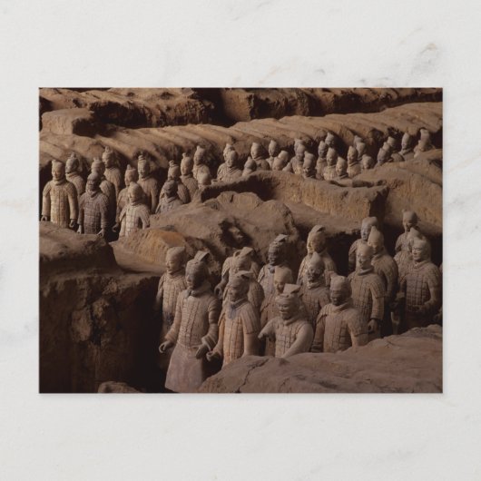Het Leger van terra cotta strijders in keizer Qin Briefkaart (Voorkant)