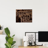 Het Leger van terra cotta strijders in keizer Qin Poster (Thuiskantoor)