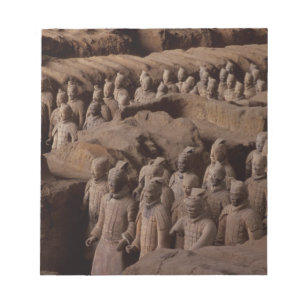 Het leger van terracotta krijgers bij keizer Qin Notitieblok