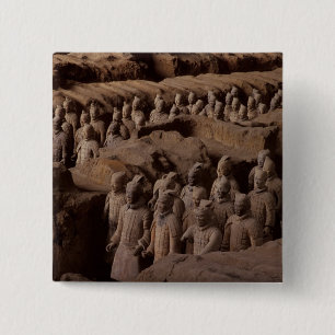 Het leger van terracotta krijgers bij keizer Qin Vierkante Button 5,1 Cm