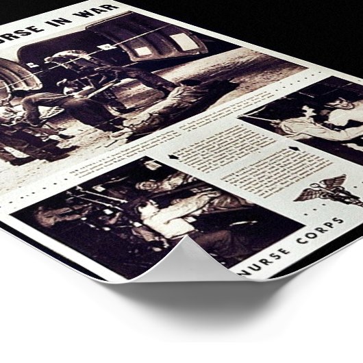 Het leger zuster in oorlog poster (Hoek)