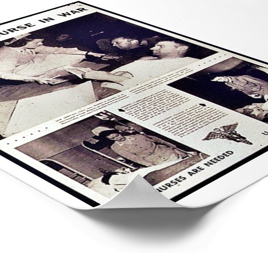 Het leger zuster in oorlog poster (Hoek)