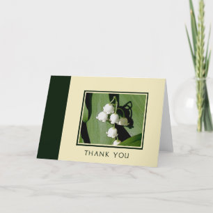 Het lelietje-van-dalen dankt u bedankkaart
