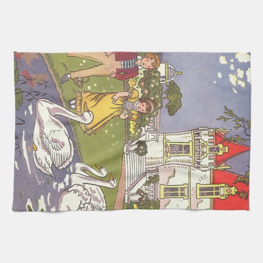 Het Lelijke Eendje, Klassiek Sprookje van Hauman Theedoek (Horizontaal)