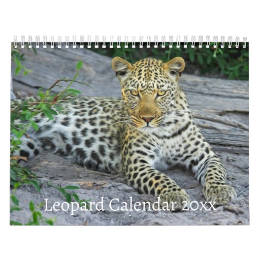 Het Leopard Wild Animal Kalender (Hoes)