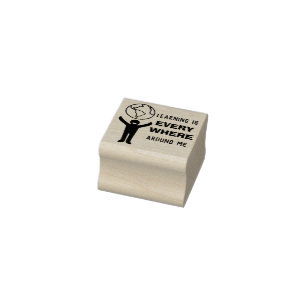 Het leren is overal rond me Stempel