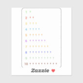 Het leren Telling aan 10 met ballonnen Sticker (Vel)