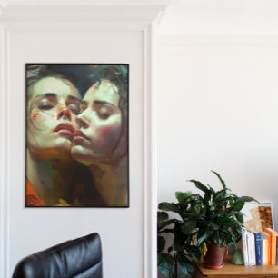 Het lesbiennenkleurig schilderende Poster