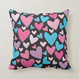Het leuke Blauwe Roze & Paarse Sierkussen van