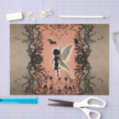 Het leuke feesilhouet met het gloeien glanst, tissuepapier (Craft)