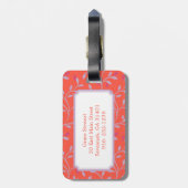 Het leuke girly monogram van het pastelkleur bagagelabel (Achterkant verticaal)