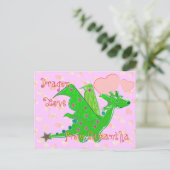 Het leuke Groene Kinder Briefkaart van de Harten (Staand voorkant)