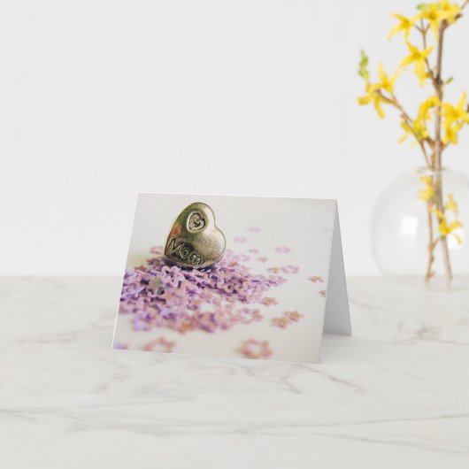 Het leuke Hart van het Moederdag Kaart (Gele Bloem)