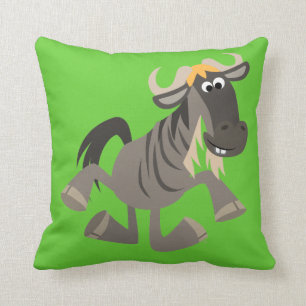 Het leuke Hoofdkussen van Wildebeest van de Kussen