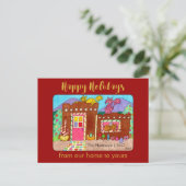 Het leuke Huis van de Peperkoek van de Adobe & de Feestdagenkaart (Staand voorkant)